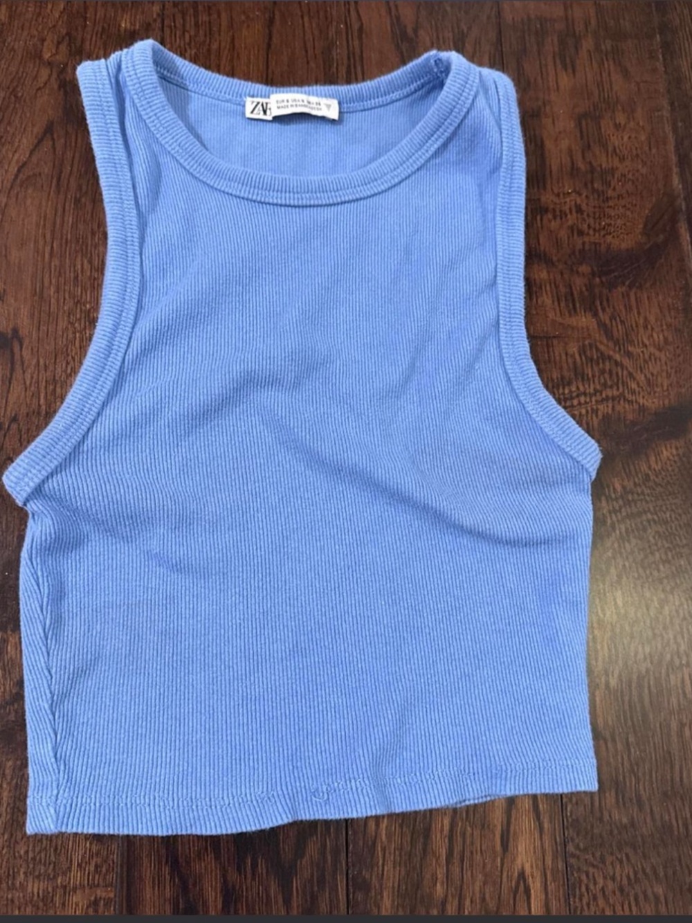 Zara Ribbed Tank Top in Periwinkle